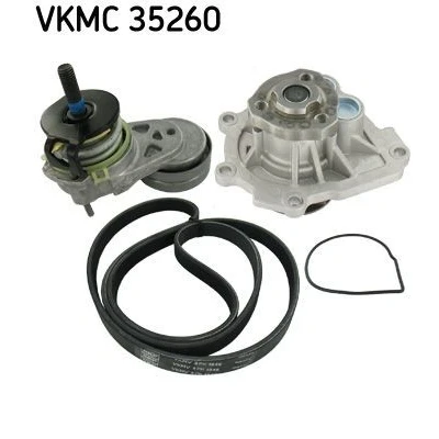 Abbildung von SKF VKMC 35260 Wasserpumpe + Keilrippenriemensatz mit Dichtungen OPEL: Astra H Van