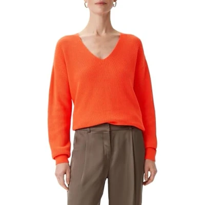 Abbildung von comma Pullover mit Rippstruktur und Strickmuster