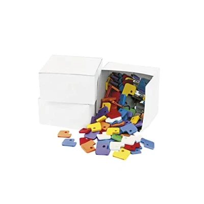 Abbildung von WEDO 262817099 Schlüsselkappen eckig 2,7 x 3,0 cm mehrere Farben 100 Stück