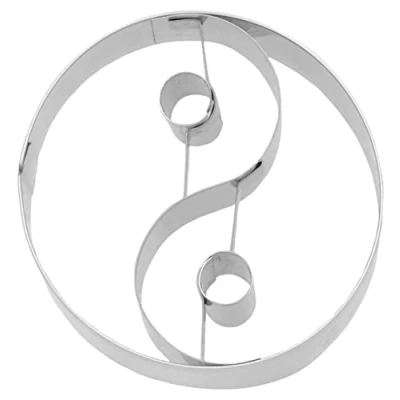Abbildung von Birkmann, Ying Yang Ausstecher, zum Ausstechen und Dekorieren von Plätzchen, Marzipan Fondant, Edelstahl, spühlmaschinengeeignet, 6 cm