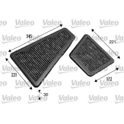 Abbildung von VALEO CLIMFILTER PROTECT 698793 Innenraumfilter Aktivkohlefilter 345, 172, 345 221 30 VOLKSWAGEN: Phaeton, BENTLEY: Continental GT