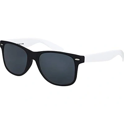 Abbildung von Balinco Sonnenbrille UV400 CAT 3 CE Rubber mit Federscharnier für Damen &amp; Herren (weiß/schwarz smoke)