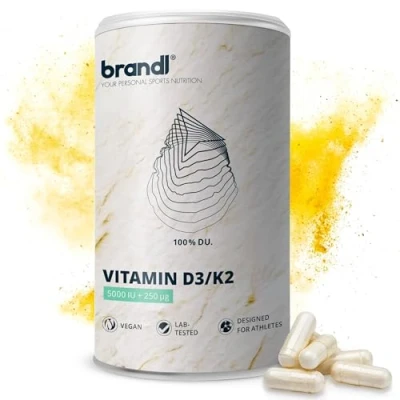 Abbildung von Vitamin D3 K2 Vegan mit 5.000 IU und 250μg 120 Kapseln hochdosiert Made in Germany