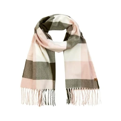 Abbildung von camel active Damen Feiner Webschal mit kariertem Muster Grün Beige, womenswear OS