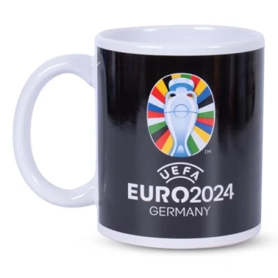 Abbildung von Hy Pro Euro 2024 Keramikbecher, offiziell lizenziert, Schwarz