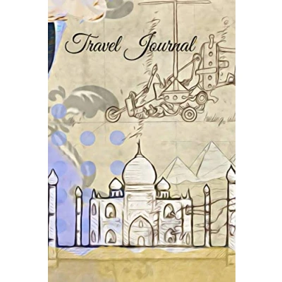 Abbildung von travel Journal: Taj Mahal notebook, lined blank book diary 6x9, 110 pages for writing notes