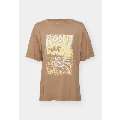 Abbildung von Roxy Sunny Oversize Enzyme WASH Tshirt print, Damen, Größe: XL, Portabella