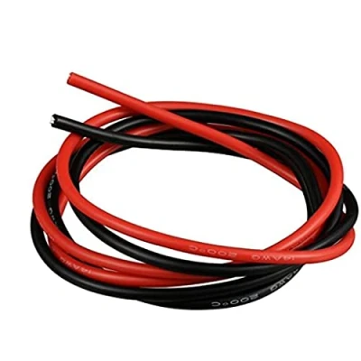 Abbildung von Boladge 2 Meter Reine Silikonleitung 14AWG Stromkabel Batteriekabel Verzinnter Kupferdraht 14 Gauge RC Kabel (1 in Schwarz und 1 Rot) (14AWG)