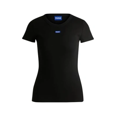 Abbildung von HUGO EASY TEE Tshirt basic, Damen, Größe: XXL, Black