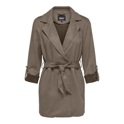 Abbildung von ONLY Damen ONLDIANE Faux Suede Belt Jacket CC OTW Kurzmantel, Walnut, L
