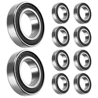 Abbildung von 10 Stück 6801 2RS Kugellager 12 mm x 21 5 doppelt geschützte Rillenkugellager für DIY, Drehbänke, Motoren, 3D Drucker, Fräsmaschinen, verschiedene mechanische Geräte, etc.