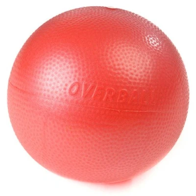 Abbildung von Overball 23cm BLAU ROT GELB PILATESBALL Gymnastikball, Yoga Übungsball, Yogaball, Soft Pilates, Therapieball, GYMNIC (rot)