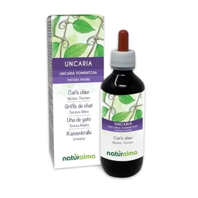 Abbildung von Katzenkralle (Uncaria tomentosa) Rinde Alkoholfreier Urtinktur Naturalma Flüssig Extrakt Tropfen 200 ml Nahrungsergänzungsmittel Veganer