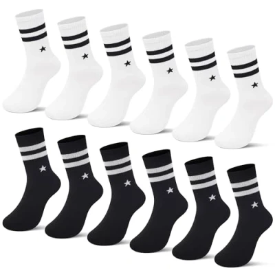 Abbildung von L&amp;K II 12er Kindersocken Sportsocken für Jungen Teenager Jugend aus Baumwolle Wintersocken lang Fußball 2888 39 42