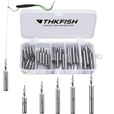 Abbildung von THKFISH Angelzubehör Set Gewichte Angeln Sinker Drop Shot Angelgewichte Kit Rig A Schlank Gestaltenn 28 Stück