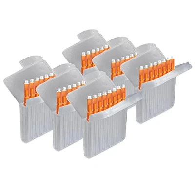 Abbildung von JB White 48 Stück Cerumenfilter für Hörgeräte kompatibel mit Starkey Hear Clear Hörgeräten und Kind evo/evoR Cerumen Filter Höhe: 1,5 mm Durchmesser 1,7 mm, orange