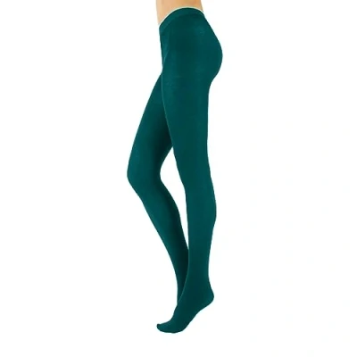 Abbildung von CALZITALY Warme Winter Strumpfhosen aus Wolle Kaschmir, 150 DEN S, M, L, XL, 2XL, 3XL, 4XL Made in Italy (3XL, Mystic Green)