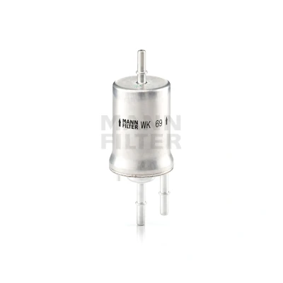 Abbildung von MANN FILTER WK 69 Kraftstofffilter Leitungsfilter, mit integriertem Druckregler 8 SKODA: Octavia 2 Combi, II Hatchback, Superb Estate