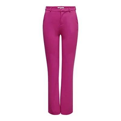 Abbildung von ONLY Damen ONLRAFFY YO Life MID STR Pant TLR NOOS Hose 15265049 ,Very Berry ,XS / 34L