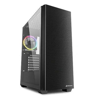 Abbildung von Sharkoon VS9 RGB Midi ATX PC Gehäuse, schwarz