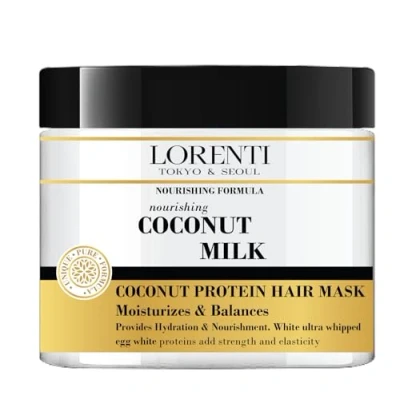 Abbildung von LORENTI TOKYO &amp; SEOUL Coconut Milk Hair Care Mask 500ml Haarmaske mit Kokosmilch reparierende Haarkur sprödes trockenes strapaziertes Haar Pflege Kur