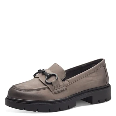 Abbildung von Tamaris Comfort Slipper, Damen, Größe: 40, Stone nubuc Leder