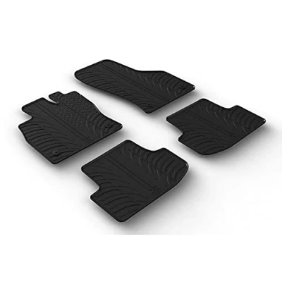 Abbildung von Gledring 0707 Fußmattensatz Gummi vorne und hinten 4 schwarz 750mm 550mm