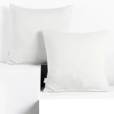 Abbildung von DecoKing 2 Kissenbezüge 40x40 cm Jersey 100% gekämmte Baumwolle Reißverschluss weiß Amber