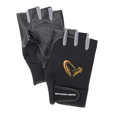 Abbildung von Savage Gear Neoprene Half Finger L Angelhandschuhe