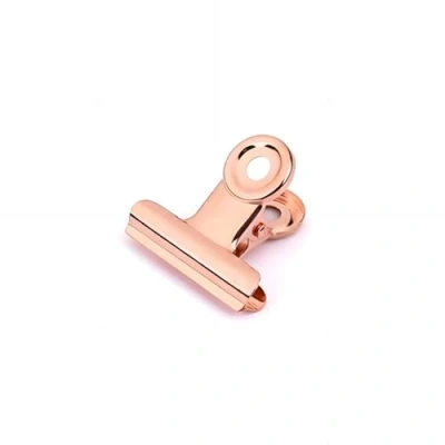 Abbildung von Kleine Bulldogge Büroklammern, Coideal 30 Stück Metall Binder Clips Datei Papiergeld Klemmen für Tags Taschen, Geschäfte, Büro und Küche zu Hause (Rose Gold, 22mm)