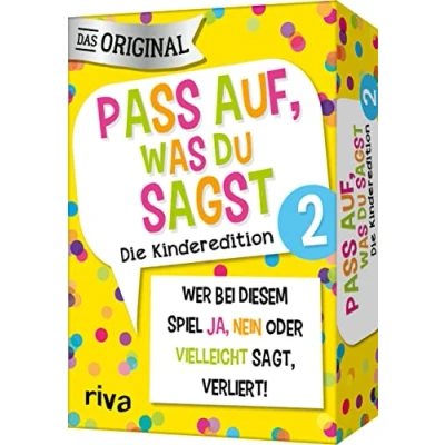 Abbildung von Pass auf, was du sagst Die Kinderedition 2: Wer bei diesem Spiel »Ja«, »Nein« oder »Vielleicht« sagt, verliert! Das Original. perfekte Geschenk zum Geburtstag. Ab 6 Jahren