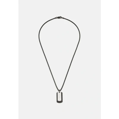 Abbildung von BOSS Devon Halskette silvercoloured/black, Herren, Größe: One Size, Silver coloured/black