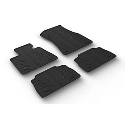 Abbildung von Gledring 0539 Fußmattensatz Gummi vorne und hinten 4 schwarz 750mm 550mm