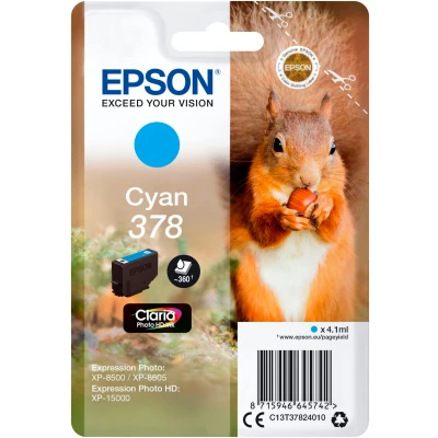 Abbildung von Epson 378 (C13T37824010) Cyan Druckerpatrone (Original)