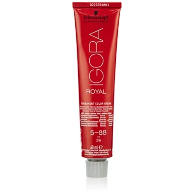 Abbildung von Schwarzkopf Professional Igora Royal Reds Permanente Färbung 60 ml 5 88 Hellbraun Rot Extra