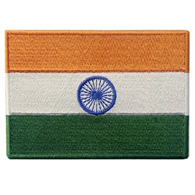 Abbildung von Indien Flagge Bestickter Indisch Aufnäher zum Aufbügeln/Annähen