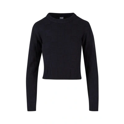 Abbildung von Urban Classics Check Strickpullover, Damen, Größe: 4XL, Black