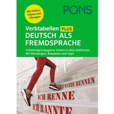 Abbildung von PONS Verbtabellen Plus Deutsch als Fremdsprache: Vollständig konjugierte Verben in allen Zeitformen. Mit Wendungen, Beispielen und Tipps