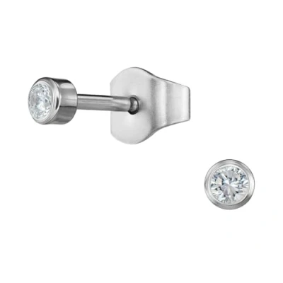 Abbildung von Traveller Ohrstecker Herren Edelstahl Zirkonia Made in Germany 2 mm 171012