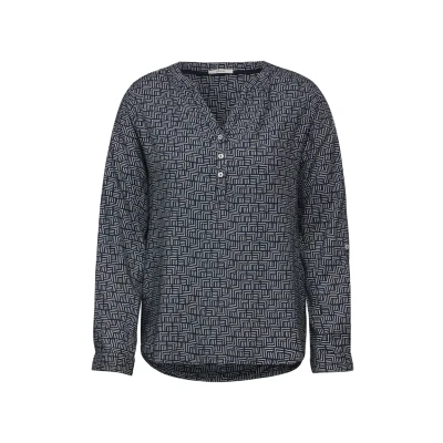 Abbildung von Cecil Bedruckte Hemdbluse, Damen, Größe: XS, Blau