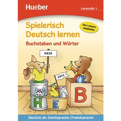 Abbildung von Buchstaben und Wörter: Lernstufe 1.Deutsch als Zweitsprache / Fremdsprache Buch (Spielerisch Deutsch lernen)