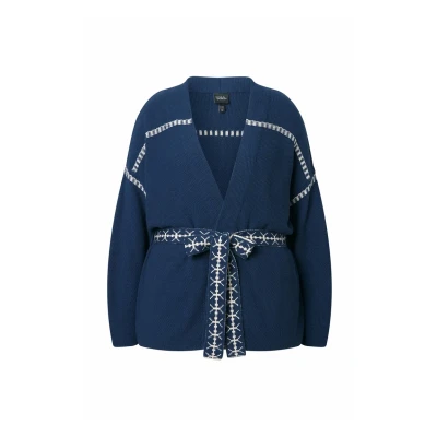 Abbildung von Ulla Popken Strickjacke, Damen, Größe: 42/44, Ink blue