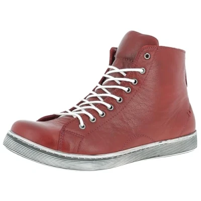 Abbildung von Andrea Conti Damen 0341500 Schnürboots Sneaker High mit Reißverschluss, Größe:39 EU, Farbe:Rot