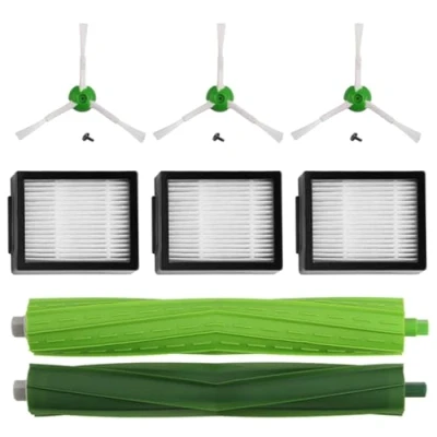 Abbildung von MIRTUX Ersatzteil Kit für Roomba Serie E, i und J Ersatzteile E5, E6, i1, i3, i3+, i7, e5154, e5158, j7 Hochleistungszubehör Set mit Rollen, Filtern, Seitenbürsten