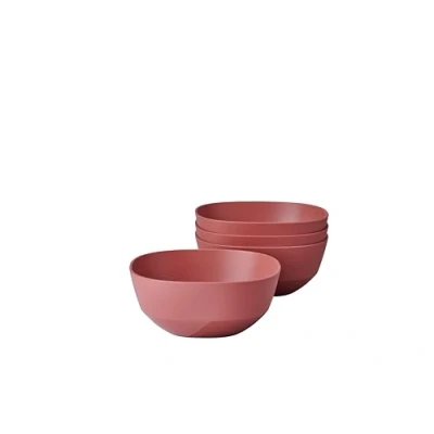 Abbildung von Mepal Servierschale 4 Stück Silueta Spülmaschinen und mikrowellenfest Salatschüssel Tapas Teller Geschirr 750 ml Vivid mauve