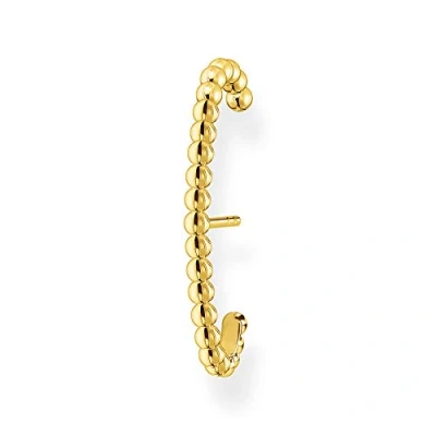 Abbildung von Thomas Sabo Damen Einzel Ohrstecker weiße Steine gold, 925 Sterlingsilber