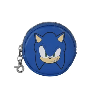 Abbildung von Sega Sonic Face Cookie Portemonnaie, Blau, 8,7 x cm
