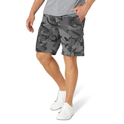 Abbildung von Wrangler Herren Klassische Cargo Stretch Shorts Cargos, Anthrazit Camo,36 EU