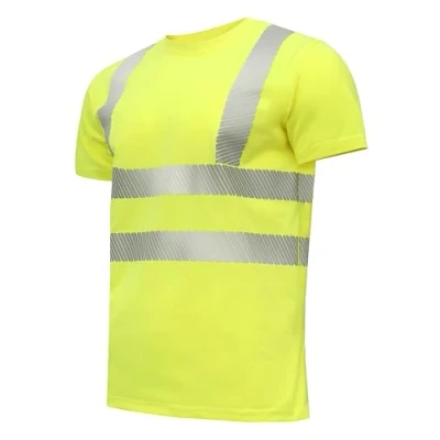 Abbildung von Högert Technik JURAL II Warnschutz Polycotton T Shirt gelb XL (54) Warnweste Reflektierend Atmungsaktiv Leicht Kurzarmshirt Kurzarm Arbeitskleidung Sichtbarkeit Hemden