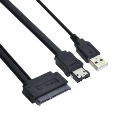 Abbildung von chenyang eSATA auf SATA 22Pin Datenübertragungs Verlängerungskabel mit USB 2.0 Stromversorgungsunterstützung 5V Stromversorgung für 2,5 ZollMFestplattenlaufwerke, 50 cm